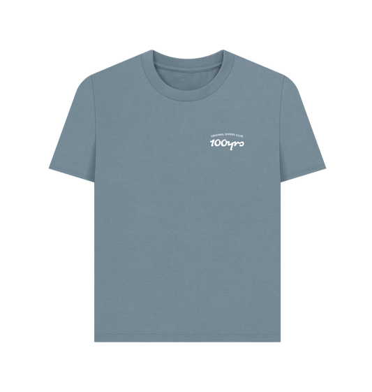 Stone Blue Printed T-shirt Front